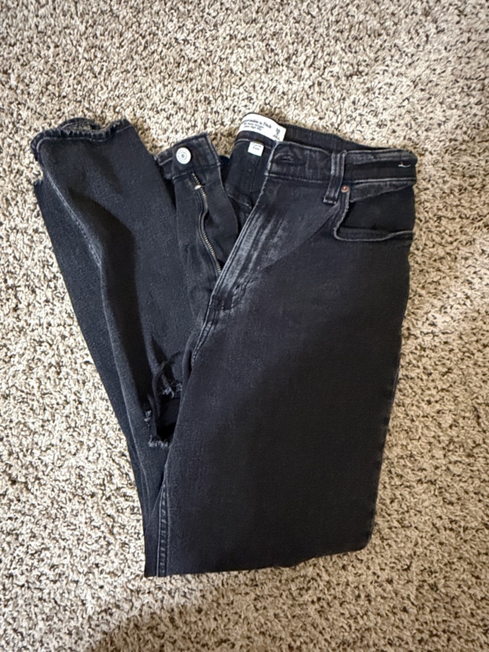 Abercrombie ankle straight ultra high rise jeans- curve love